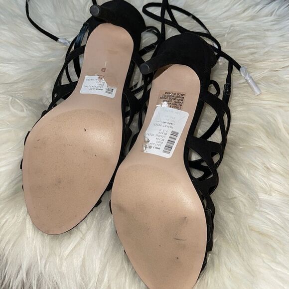 BCBGenration strappy sandals heels womens size 7.5 black - Picture 5 of 6